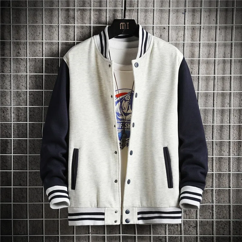 Solid Varsity Jacket