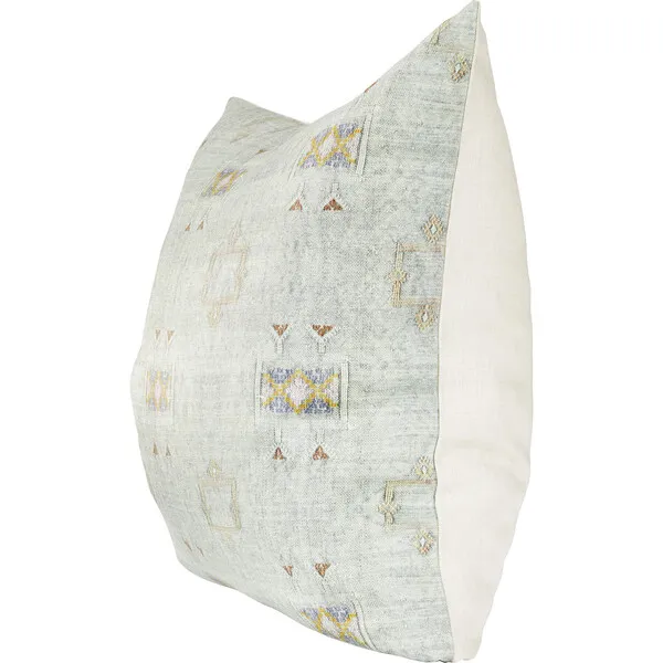 St. Frank Cactus Silk Printed Square Pillow, Iris