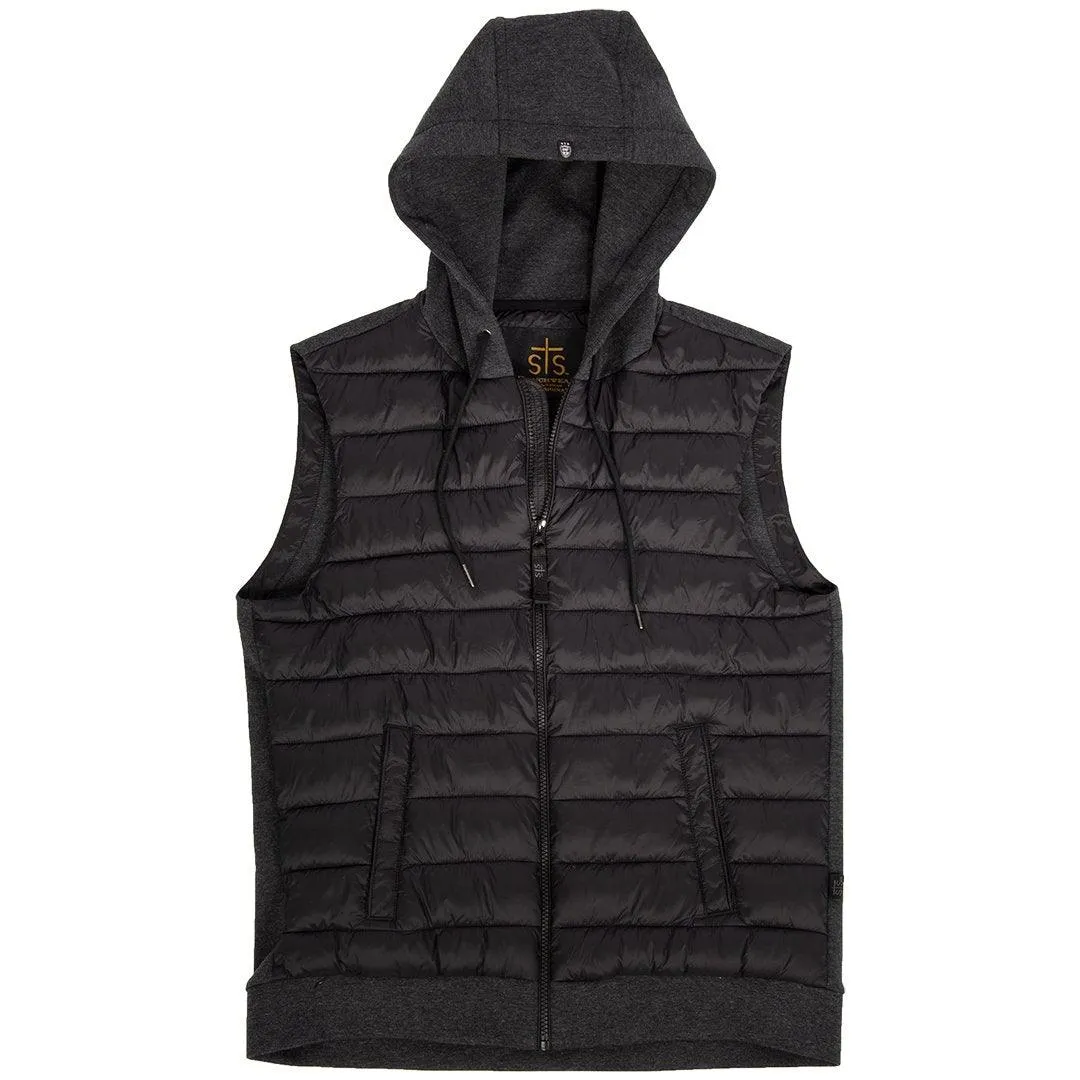 STS Ranchwear Unisex Black Witten Vest STS3021