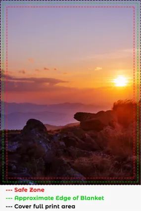 Sunset In the Mountains Blanket