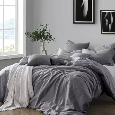 Swift Home Chambray 3-Pc. Duvet Cover Set