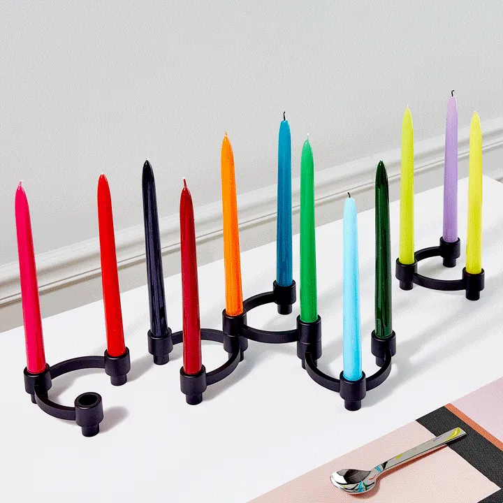 Tapered Rainbow Candles - Set of 12