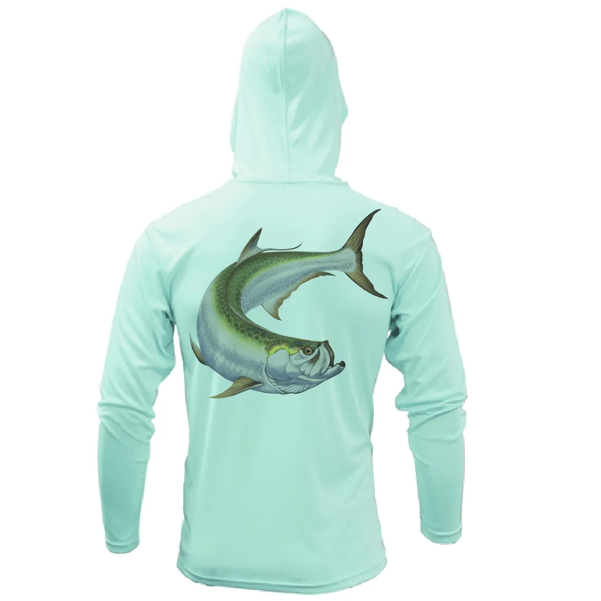 Tarpon Springs, FL Action Tarpon Long Sleeve UPF 50+ Dry-Fit Hoodie