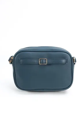 Teal Crossbody With Buckle Detail