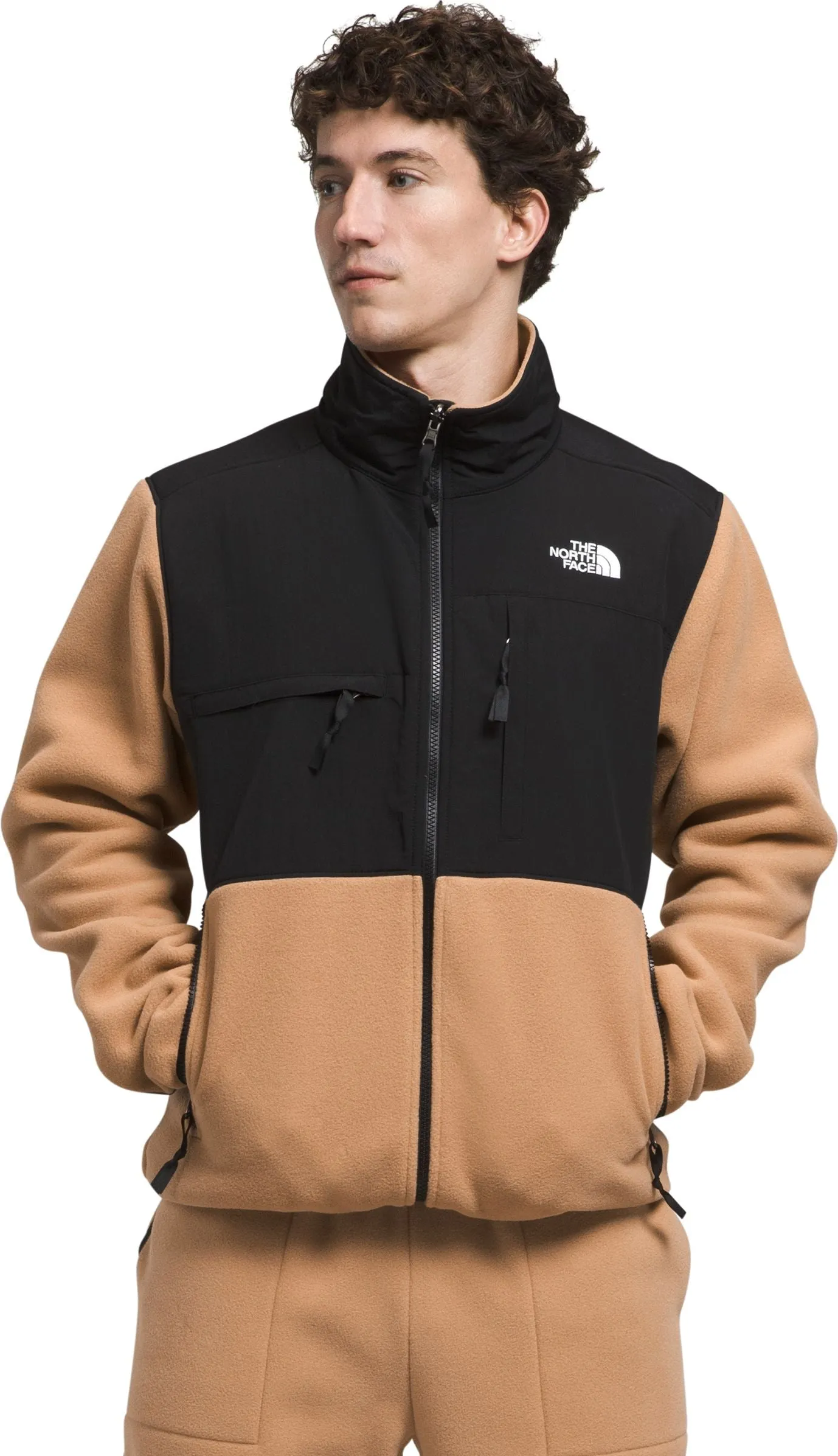 The North Face Men's Denali Jacket Almond Butter TNF Black