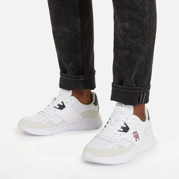 Tommy Hilfiger Suede and Mesh Running Style Trainers