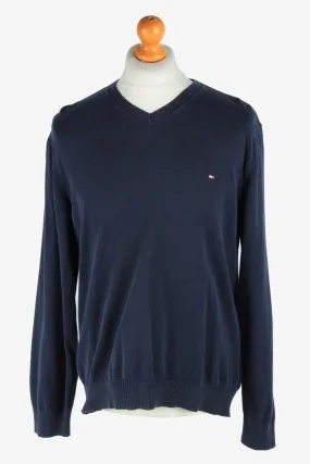 Tommy Hilfiger V Neck Jumper Pullover 90s Navy XL - Pepper Tree London