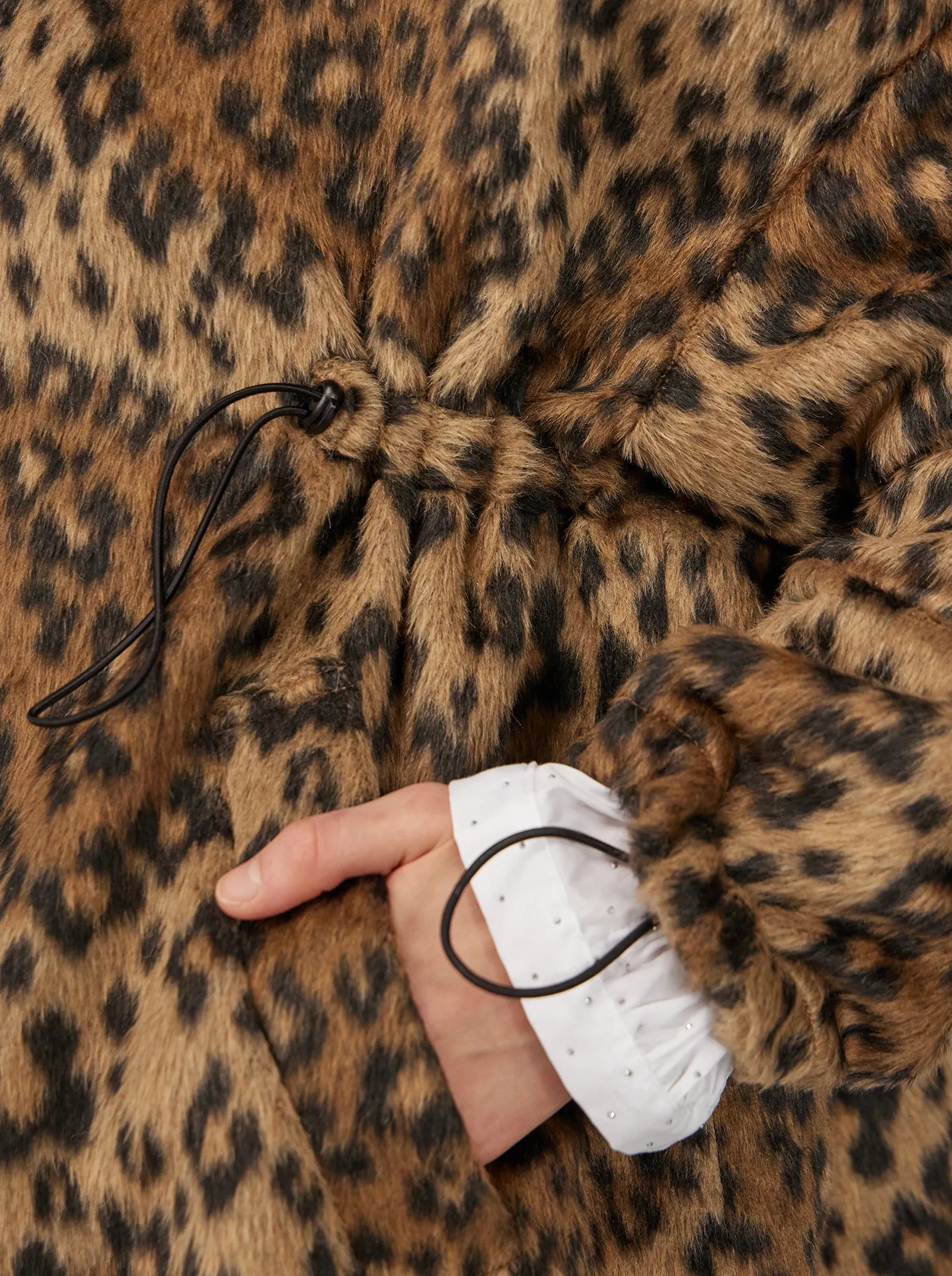 Tony Windbreaker in Muffled Wool Leopard