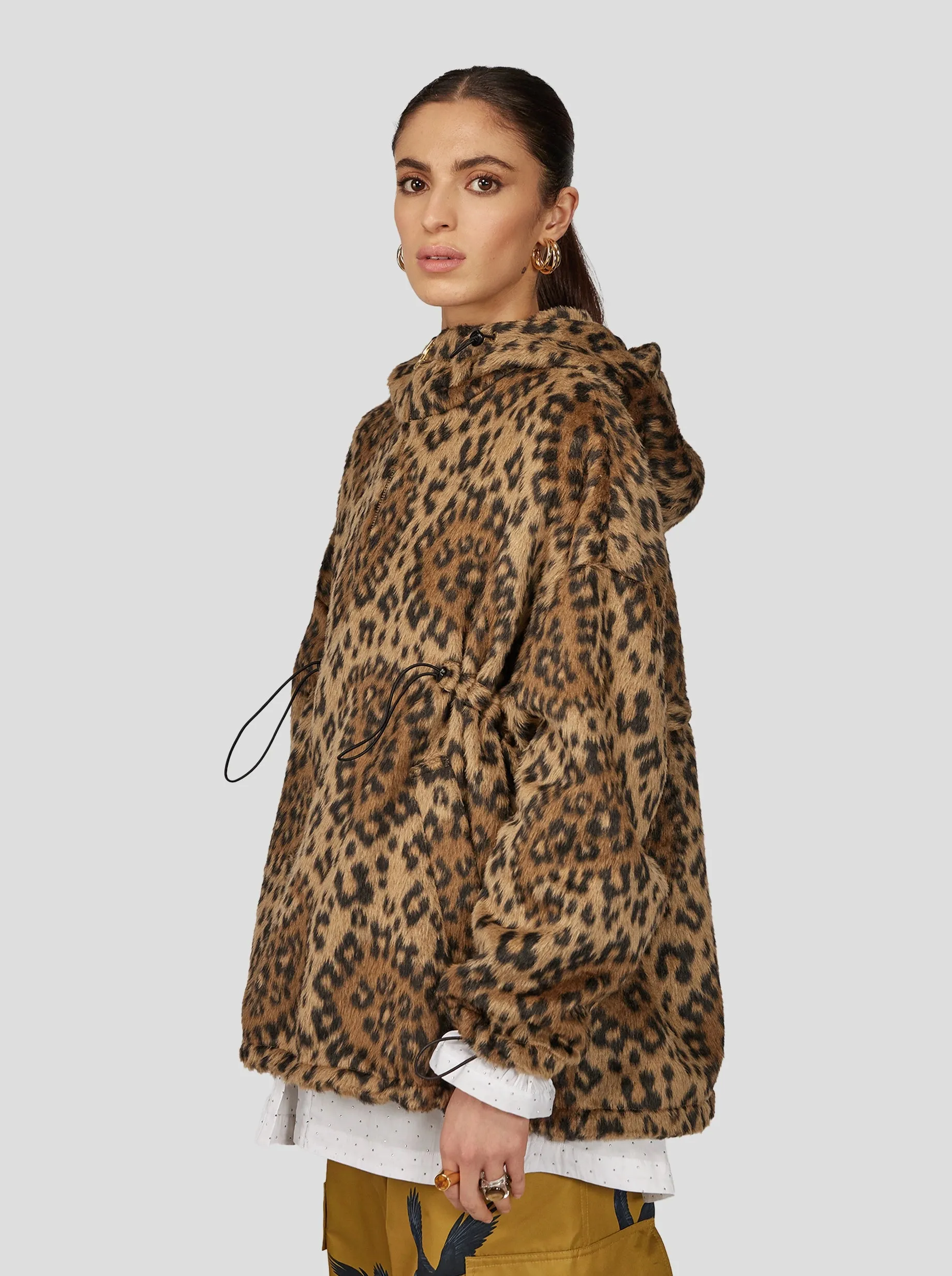 Tony Windbreaker in Muffled Wool Leopard