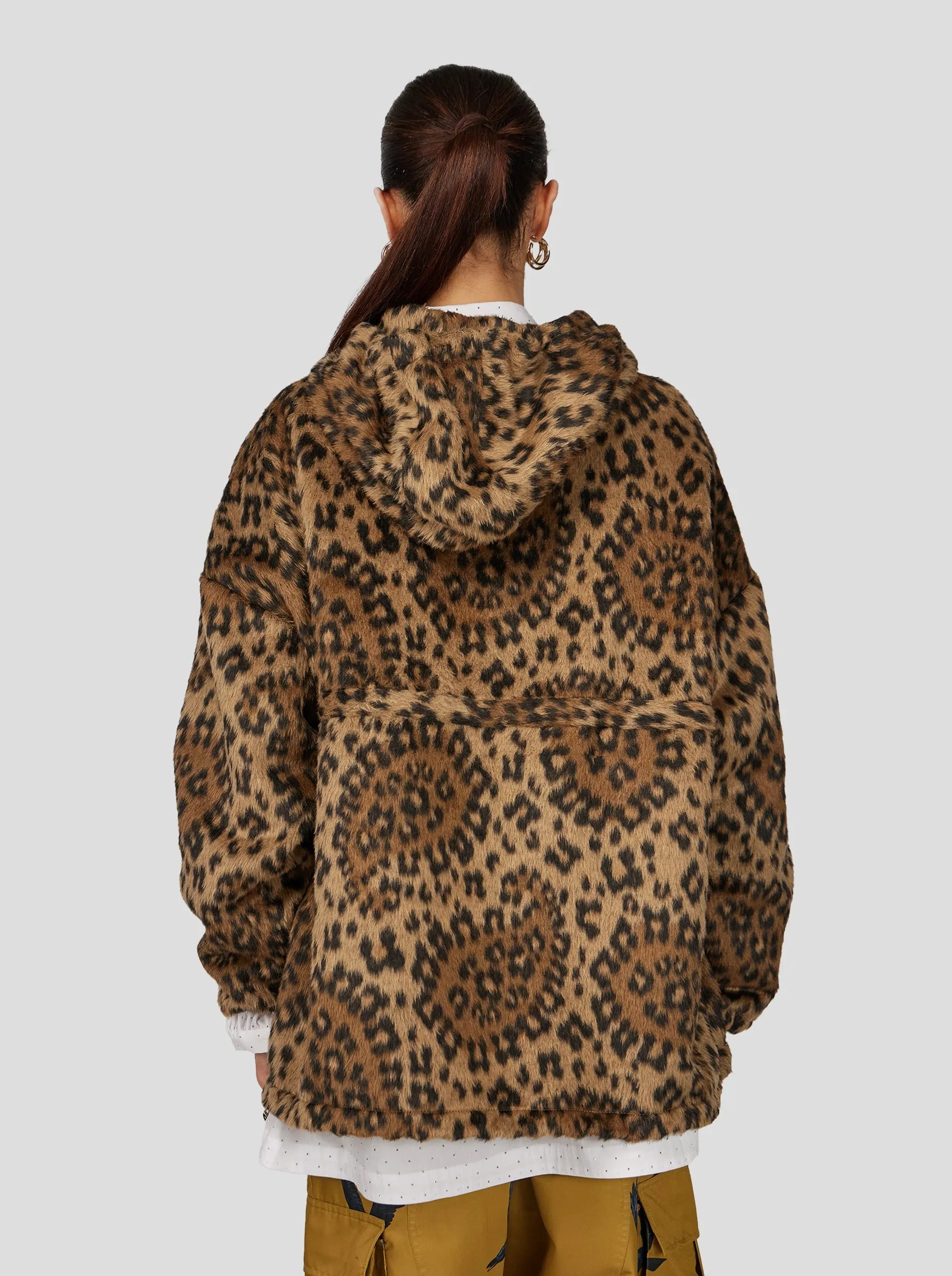 Tony Windbreaker in Muffled Wool Leopard