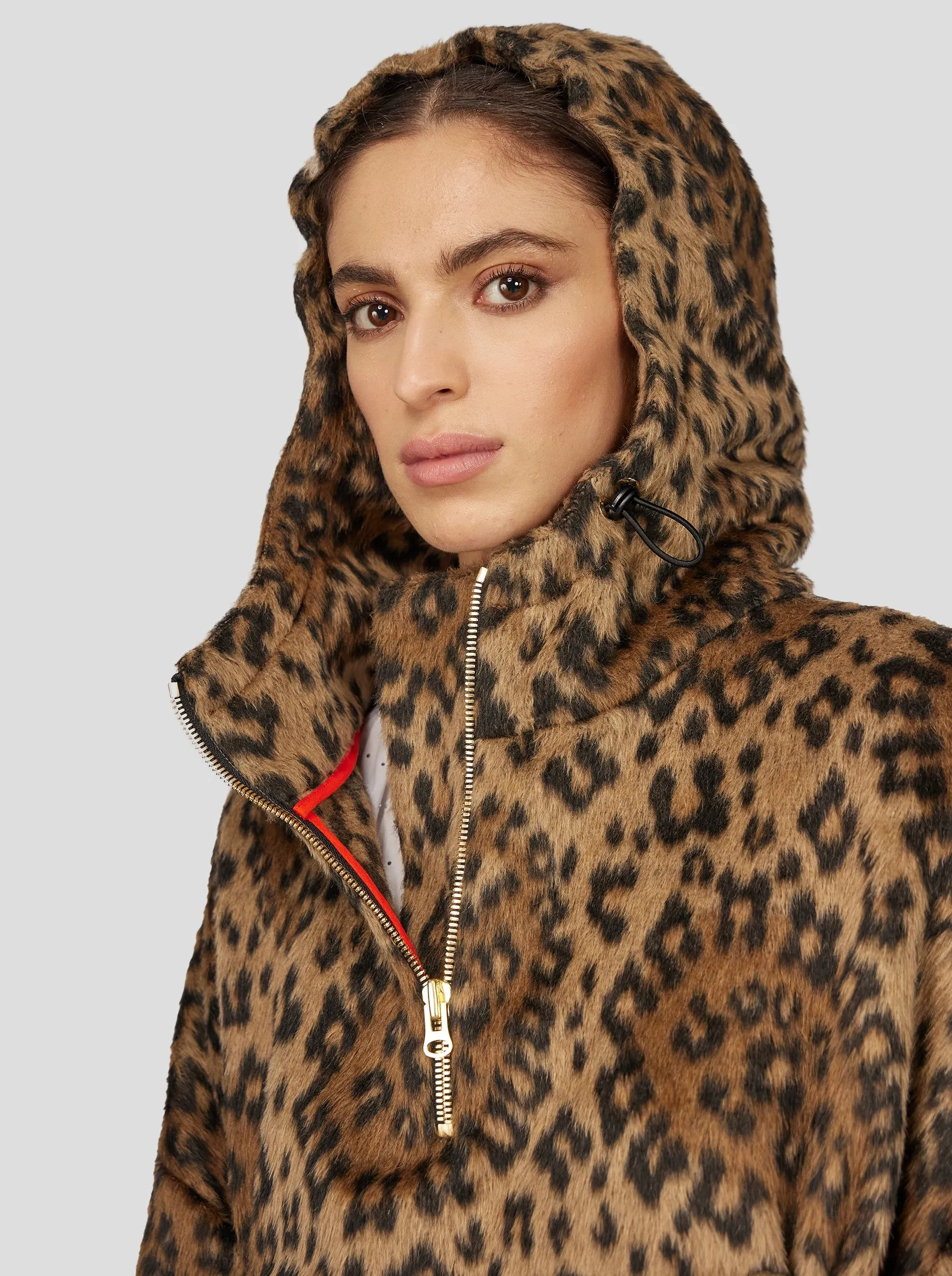 Tony Windbreaker in Muffled Wool Leopard