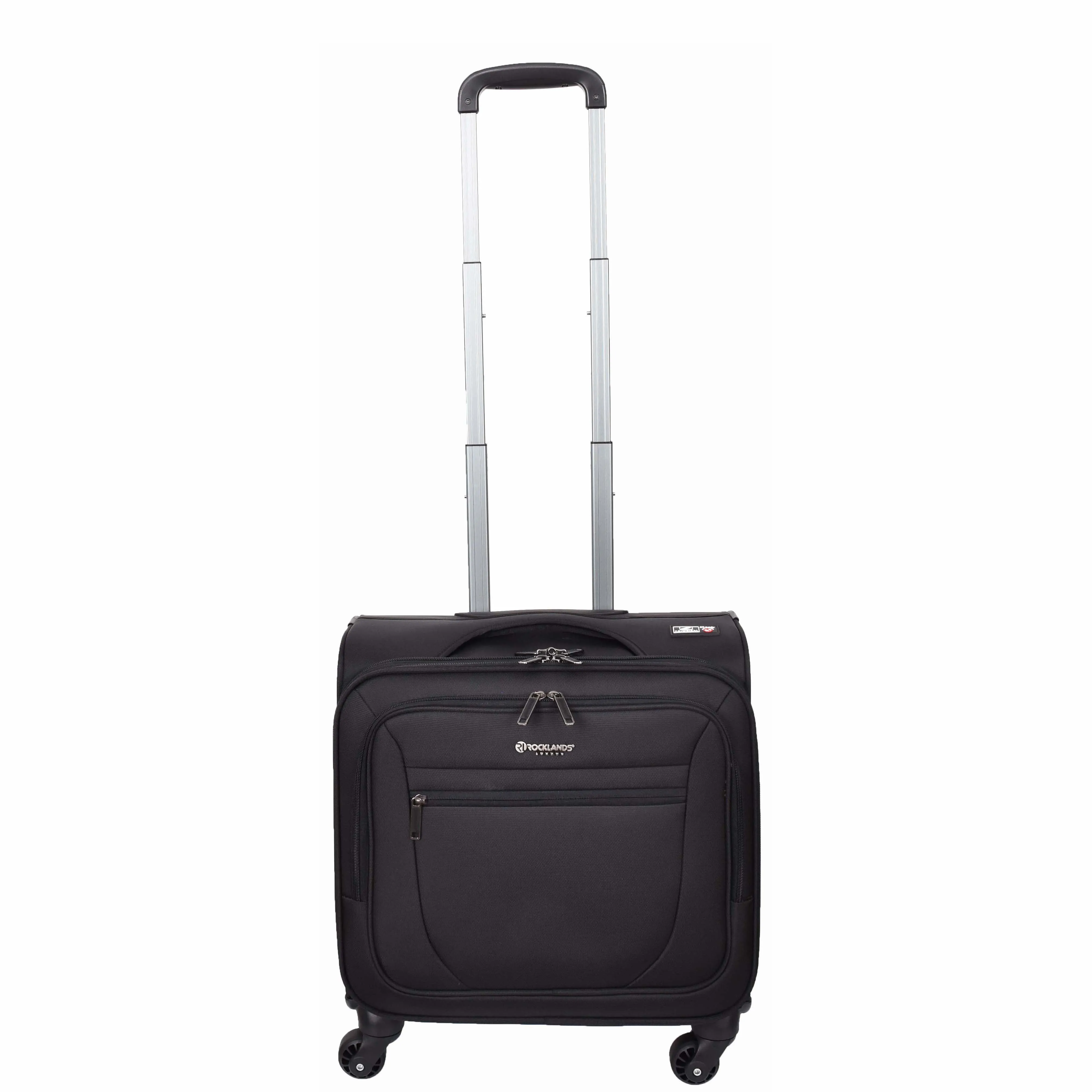 Travel Pilot Case Business Organiser Wheeled Trolley Cabin Bag Barnard Black