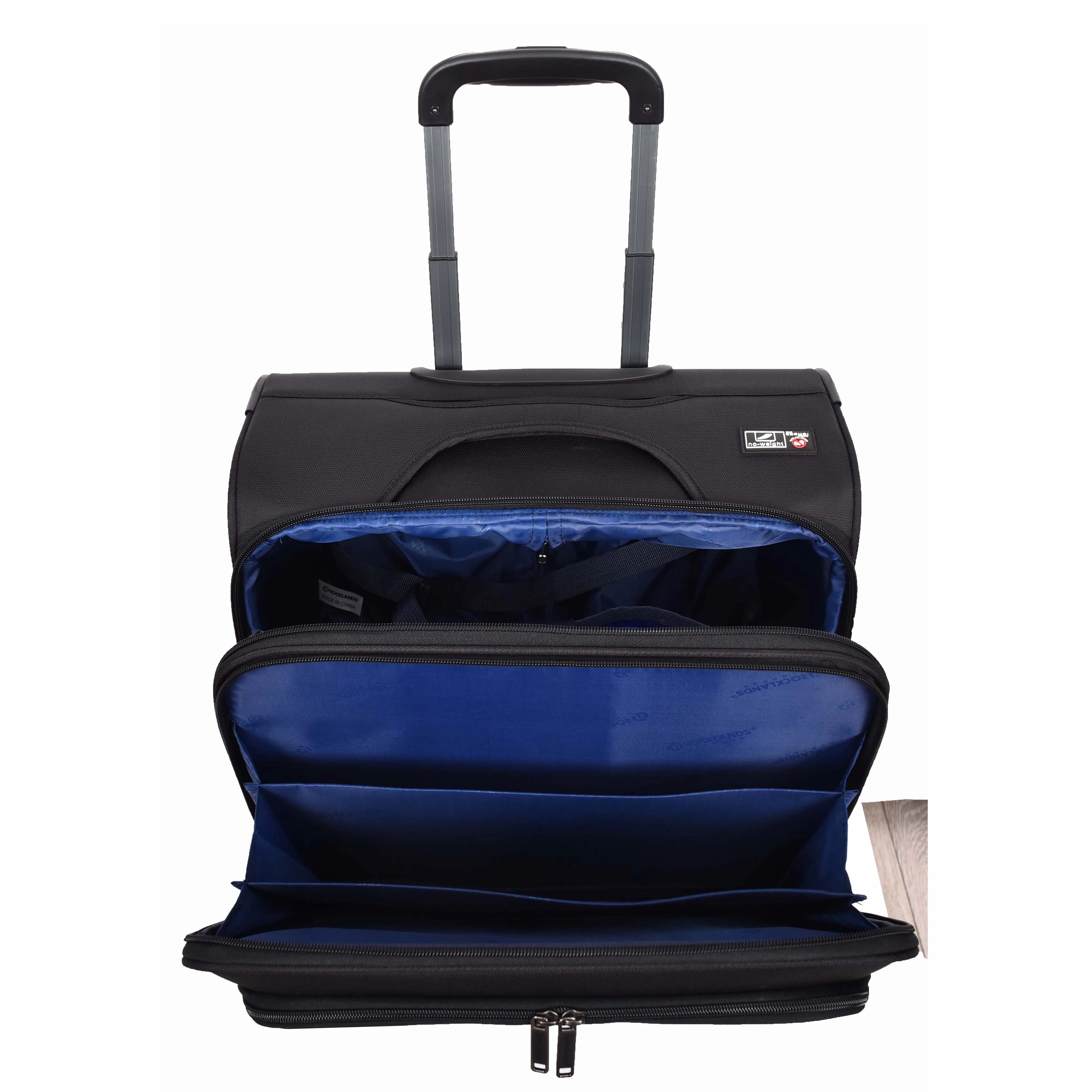 Travel Pilot Case Business Organiser Wheeled Trolley Cabin Bag Barnard Black