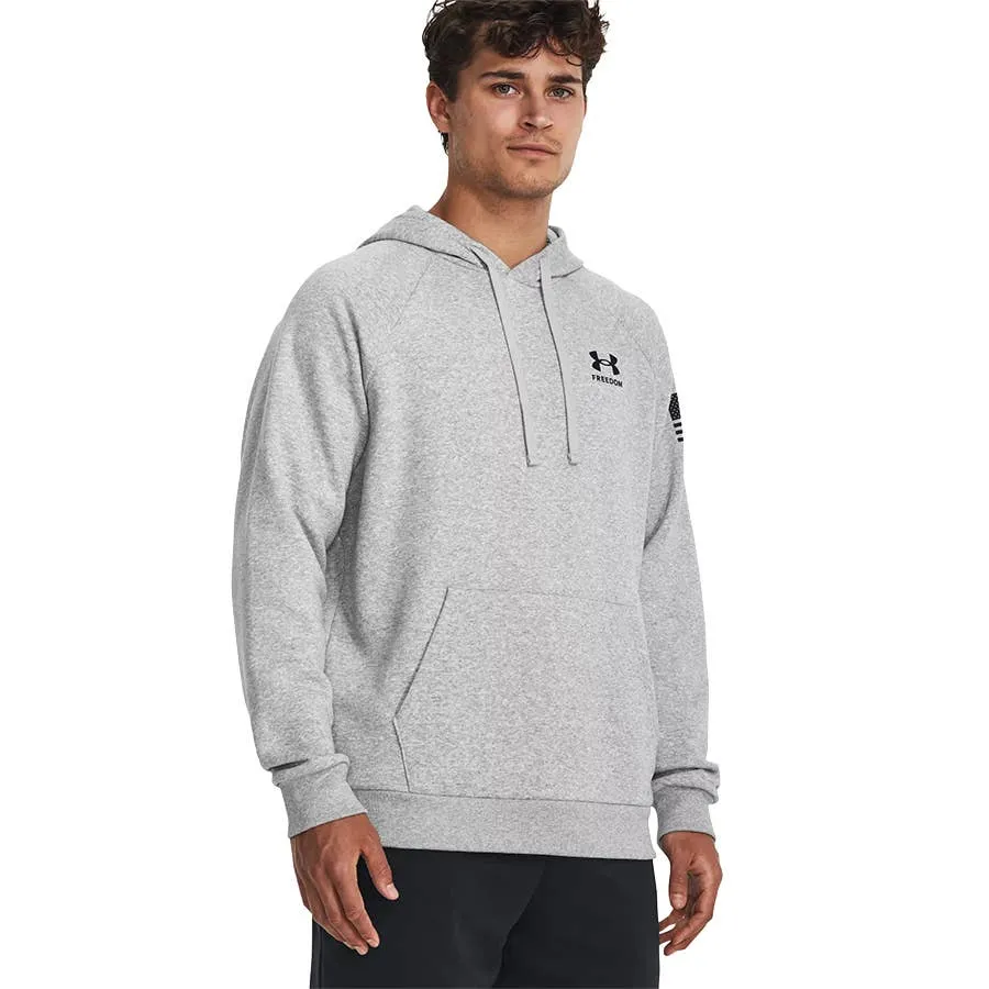 Under Armour Men's Freedom Flag Fleece Graphic Hoodie - Mod Gray Light Heather