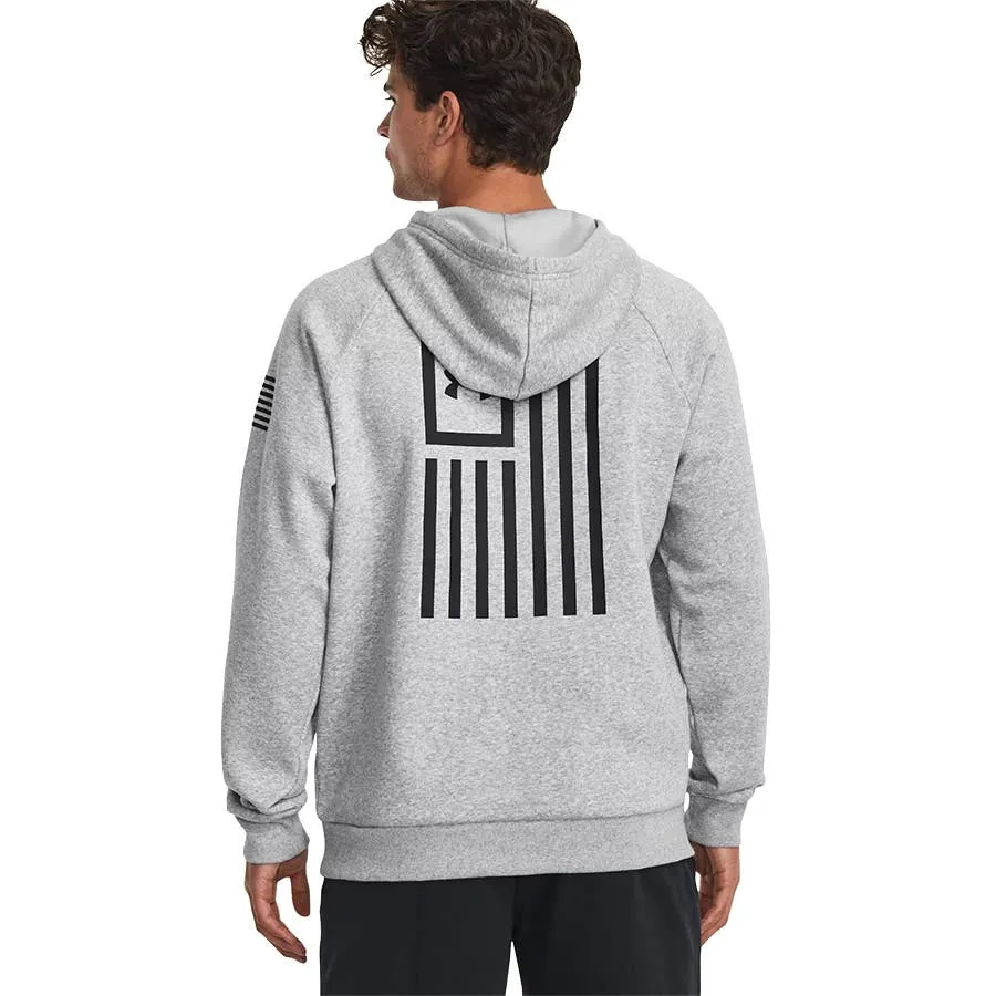 Under Armour Men's Freedom Flag Fleece Graphic Hoodie - Mod Gray Light Heather