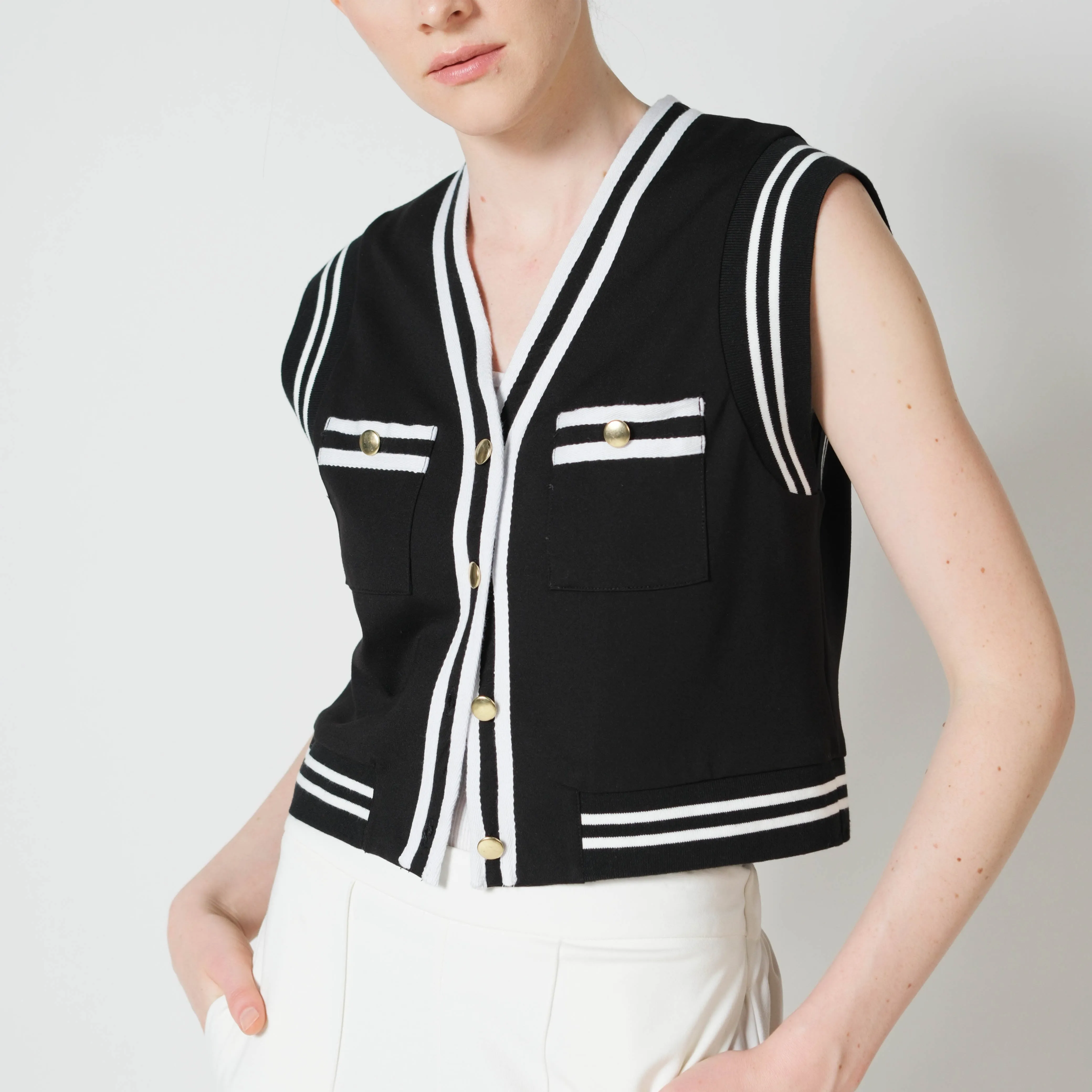 Van Vest with Gold Buttons