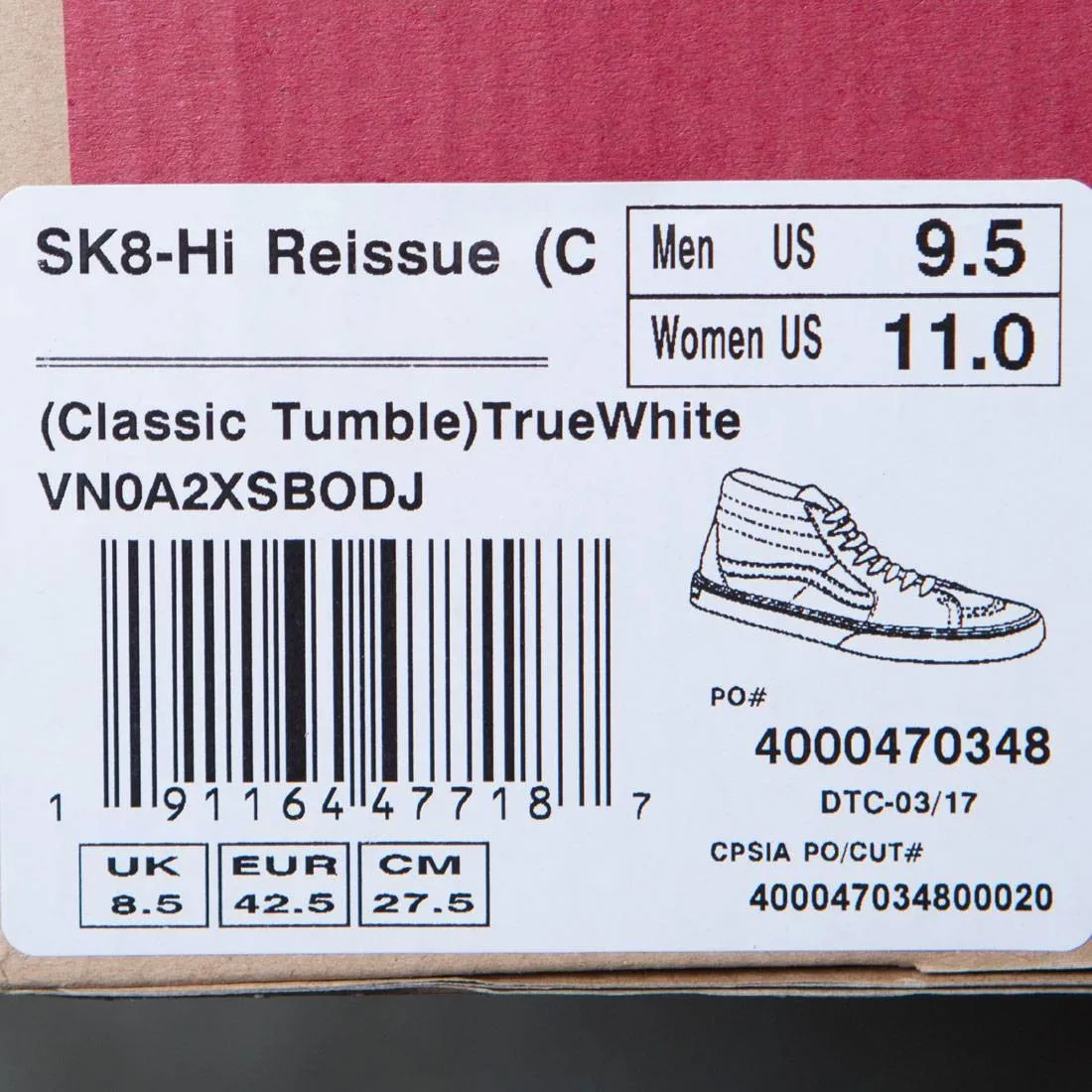 Vans Men Sk8-Hi Reissue (white)