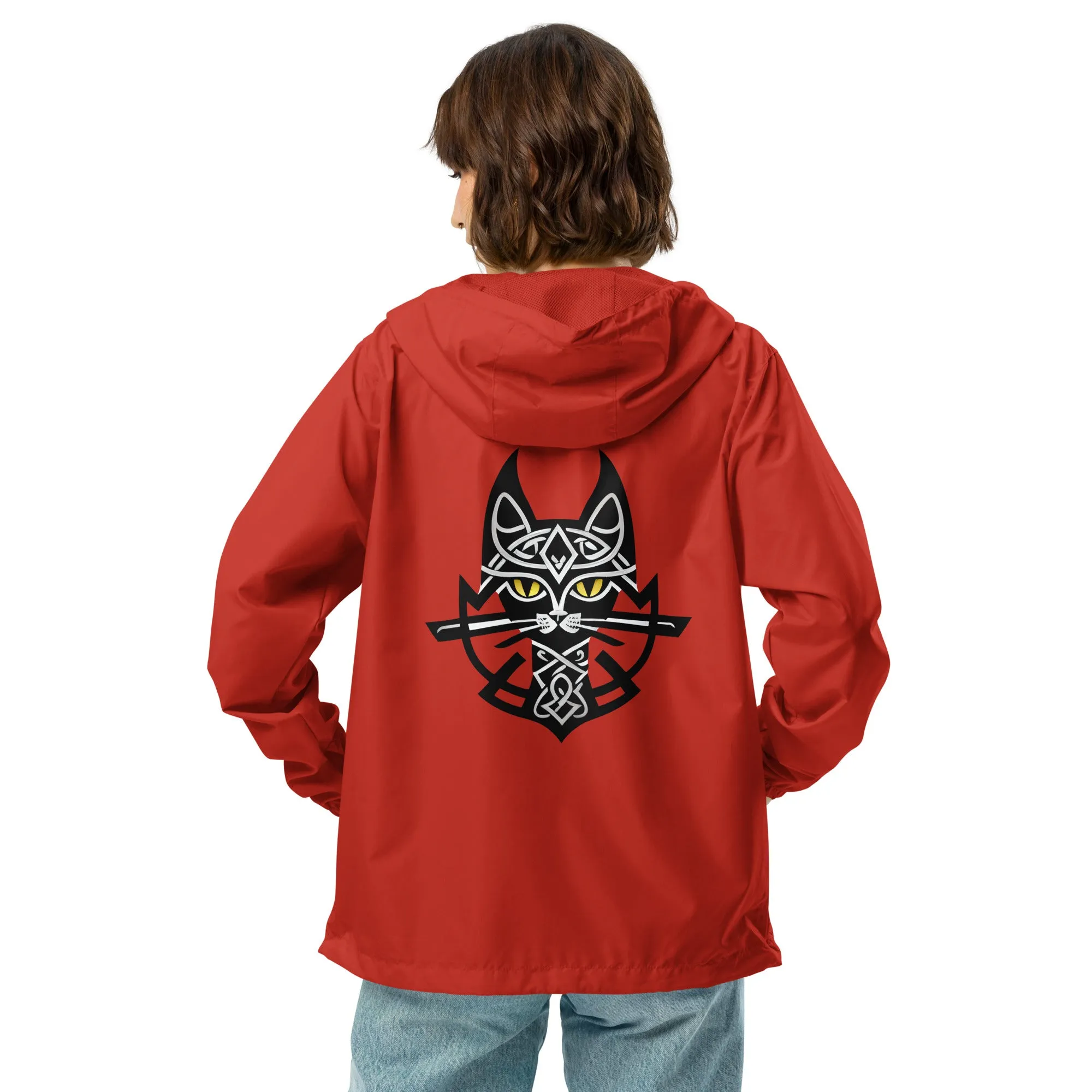 Viking Cat Unisex Lightweight Zip Up Windbreaker