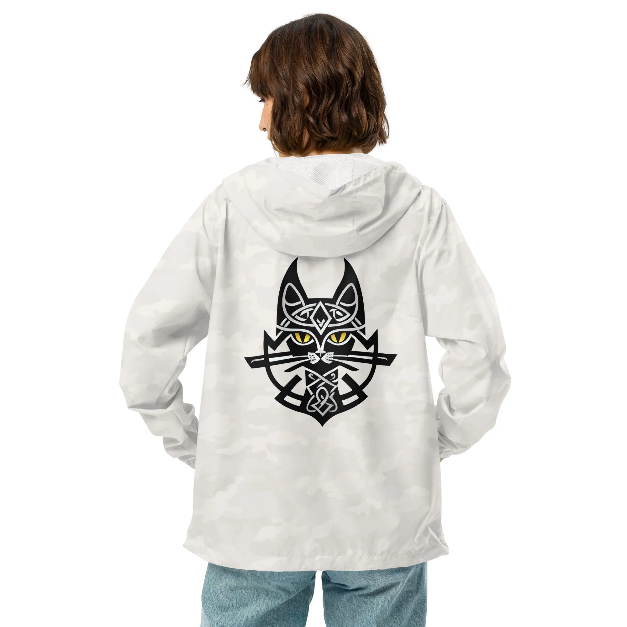 Viking Cat Unisex Lightweight Zip Up Windbreaker