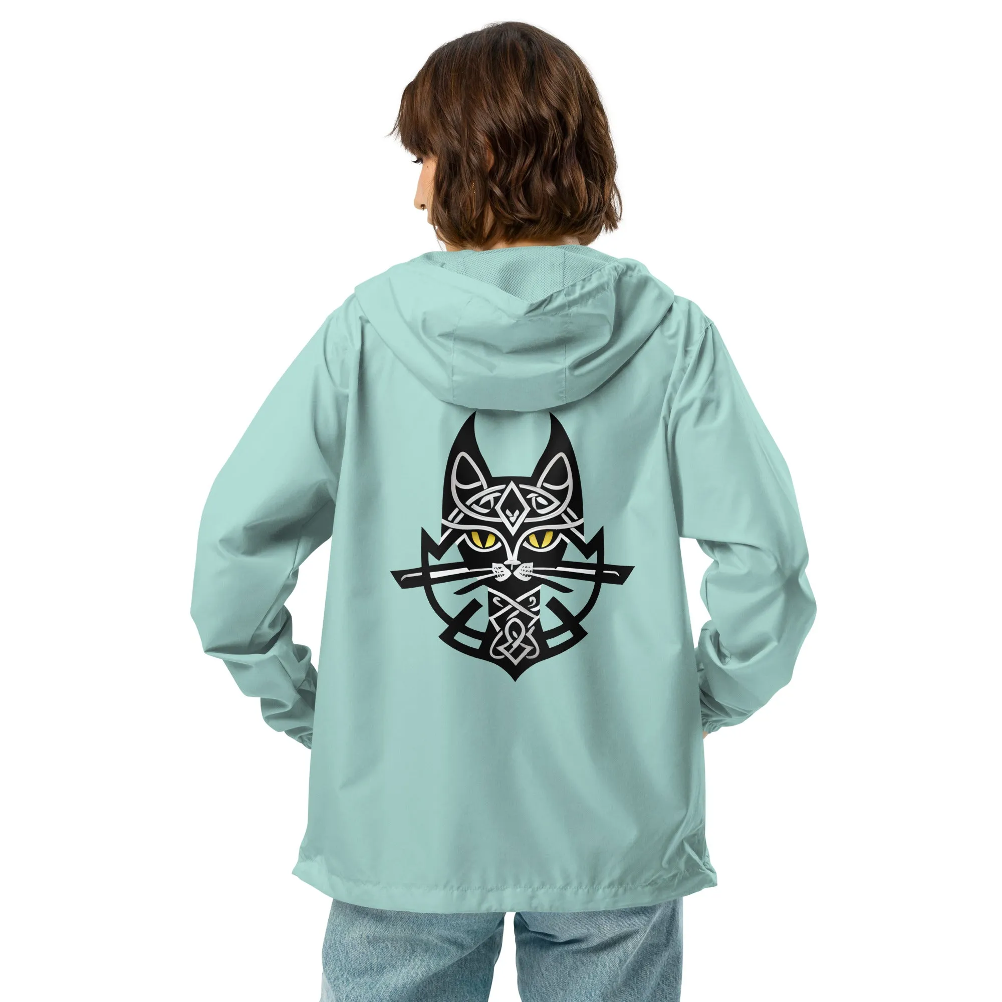 Viking Cat Unisex Lightweight Zip Up Windbreaker