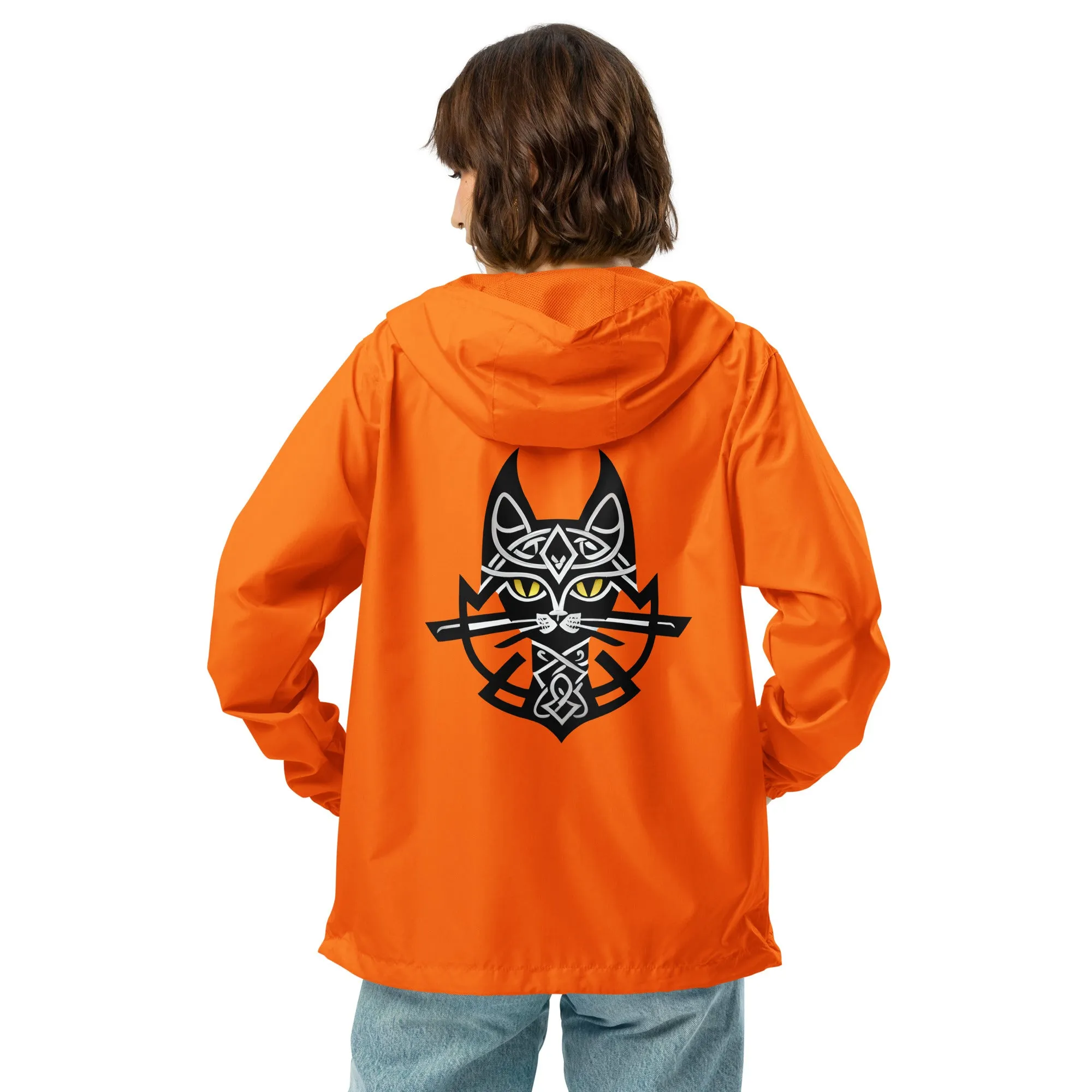 Viking Cat Unisex Lightweight Zip Up Windbreaker