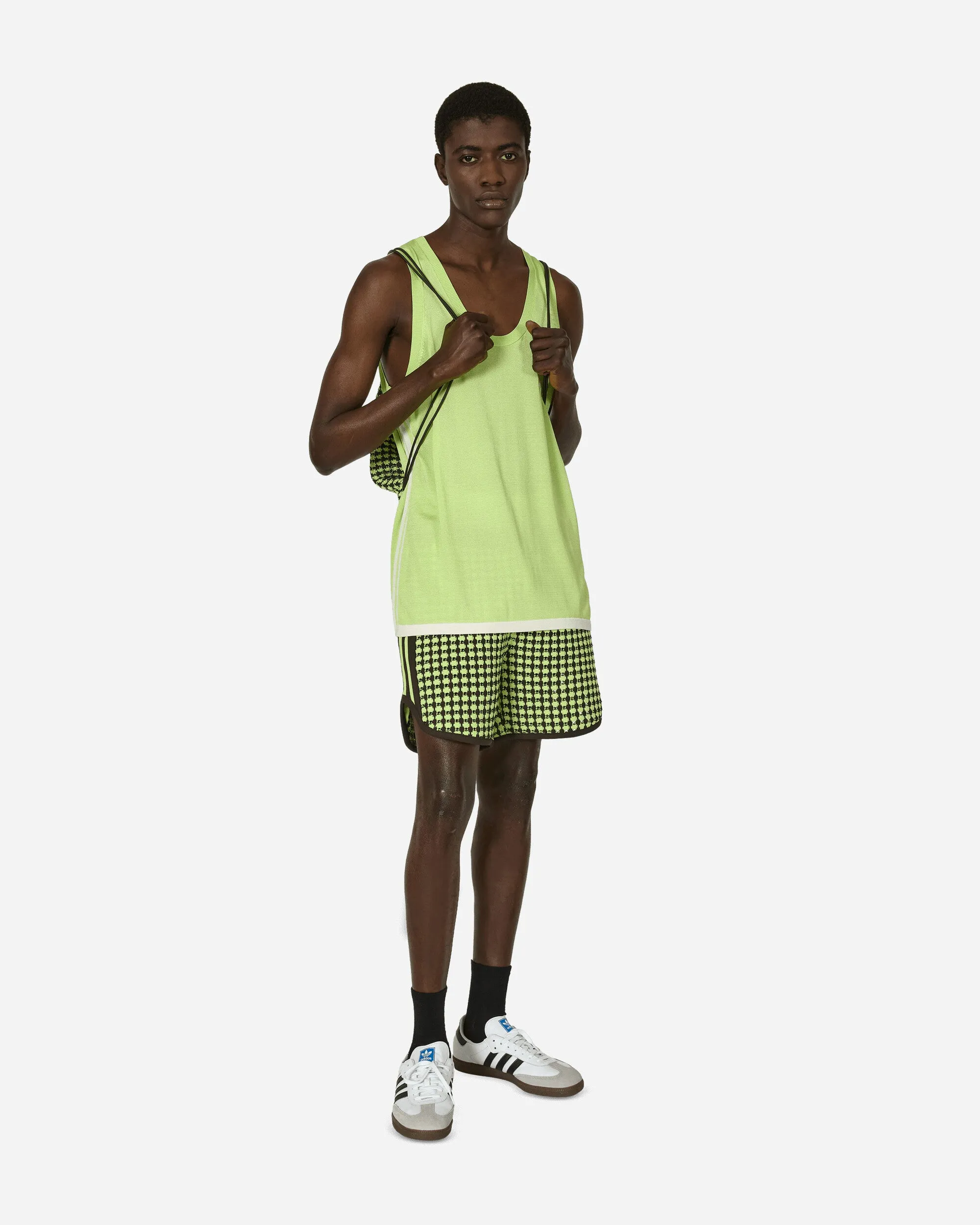 Wales Bonner Knit Vest Frozen Yellow / Chalk White