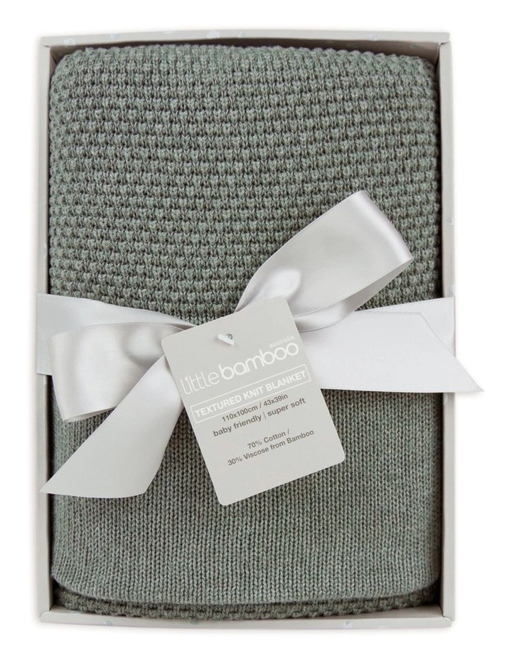 Whisper Textured Knit Blanket Sage