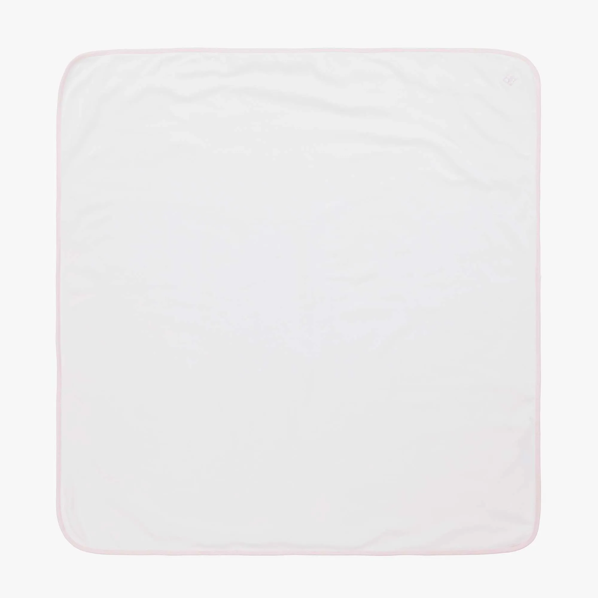 White & Pink Cotton Blanket (73cm)