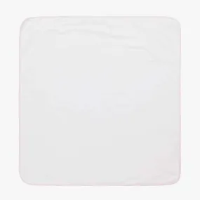 White & Pink Cotton Blanket (73cm)