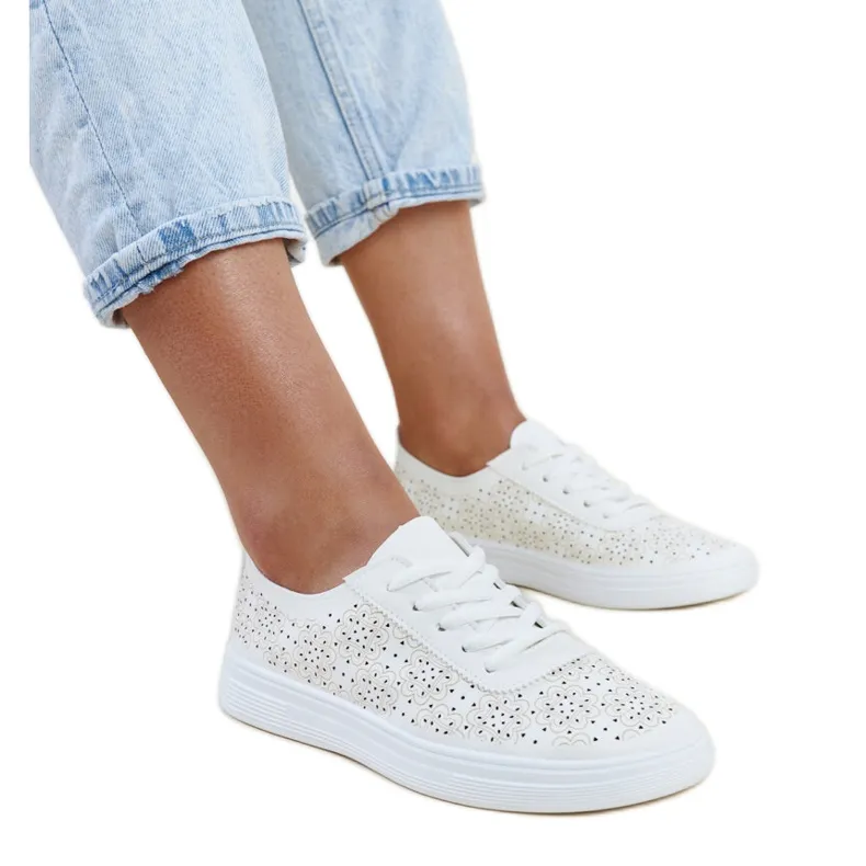 White Whitley eco leather sneakers