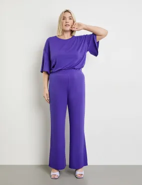 Wide trousers made of fine slinky jersey