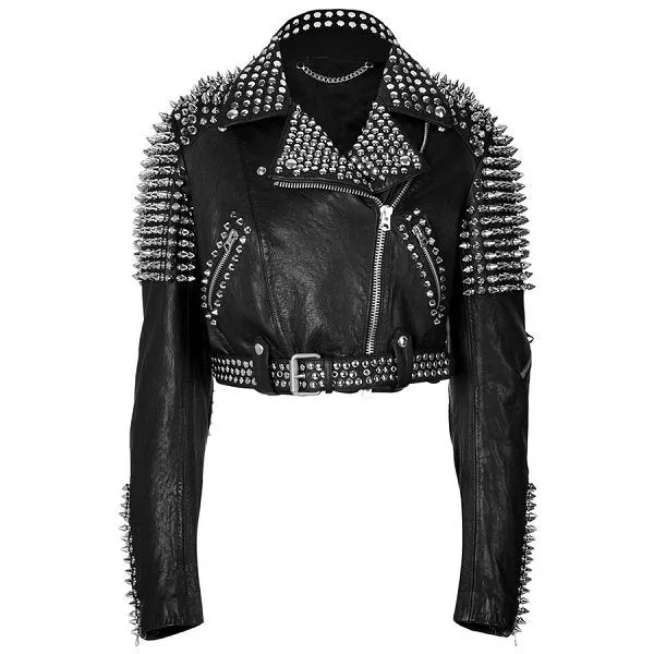 Women Till The World Ends Britney Spears Studded Leather Jacket