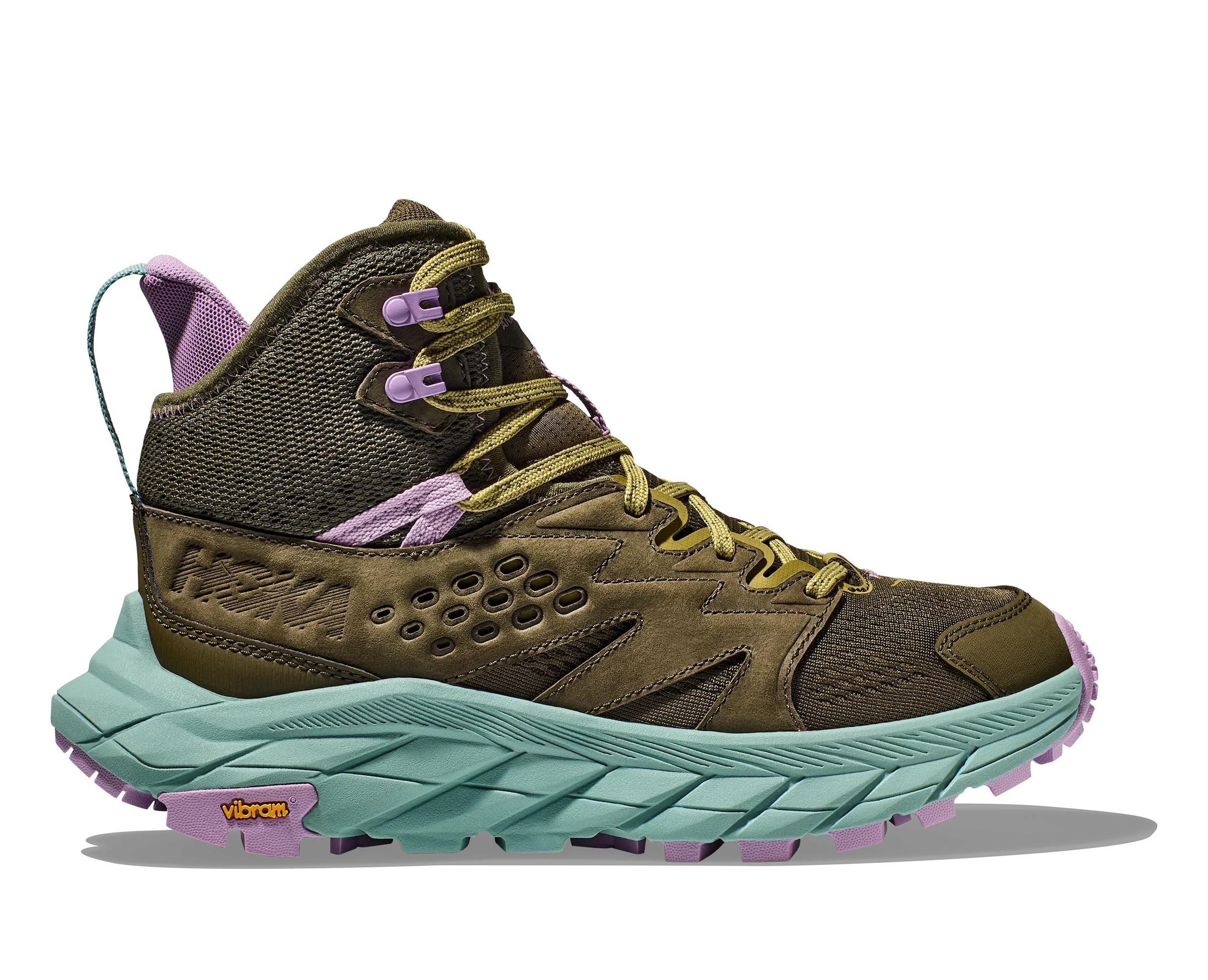 Women's Hoka Anacapa Breeze Mid Color: Dark Olive / Agave