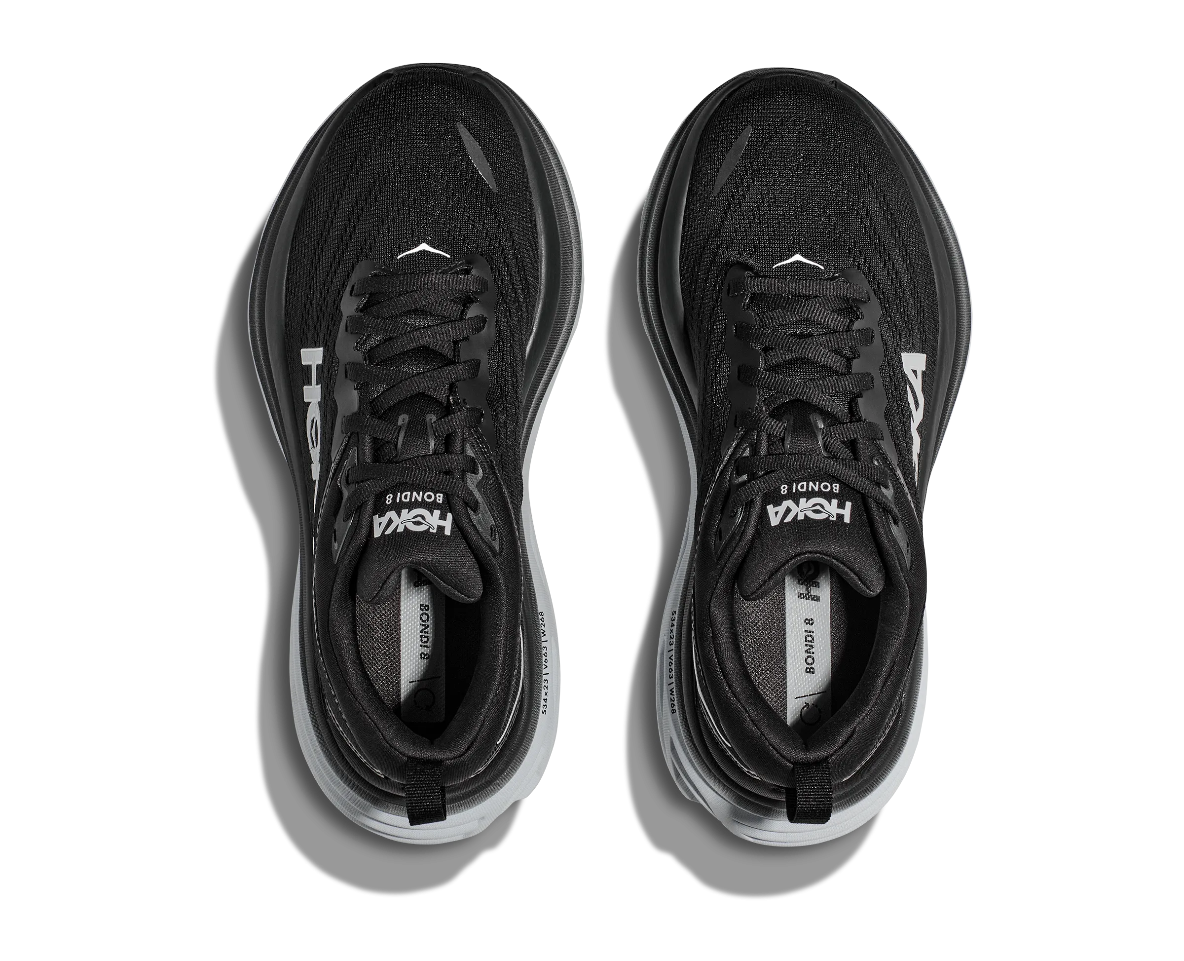 Women's Hoka Bondi 8 Color: Black / White