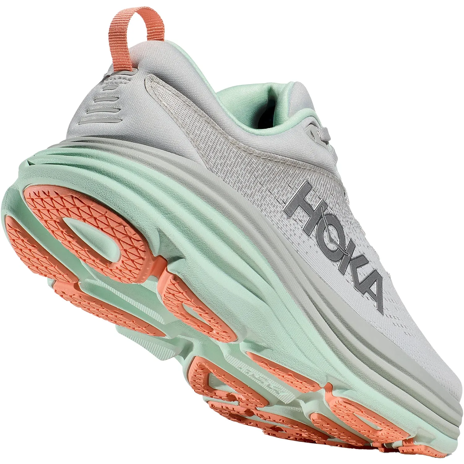 Women's Hoka Bondi 8 Stardust/Aqua Breeze Mesh