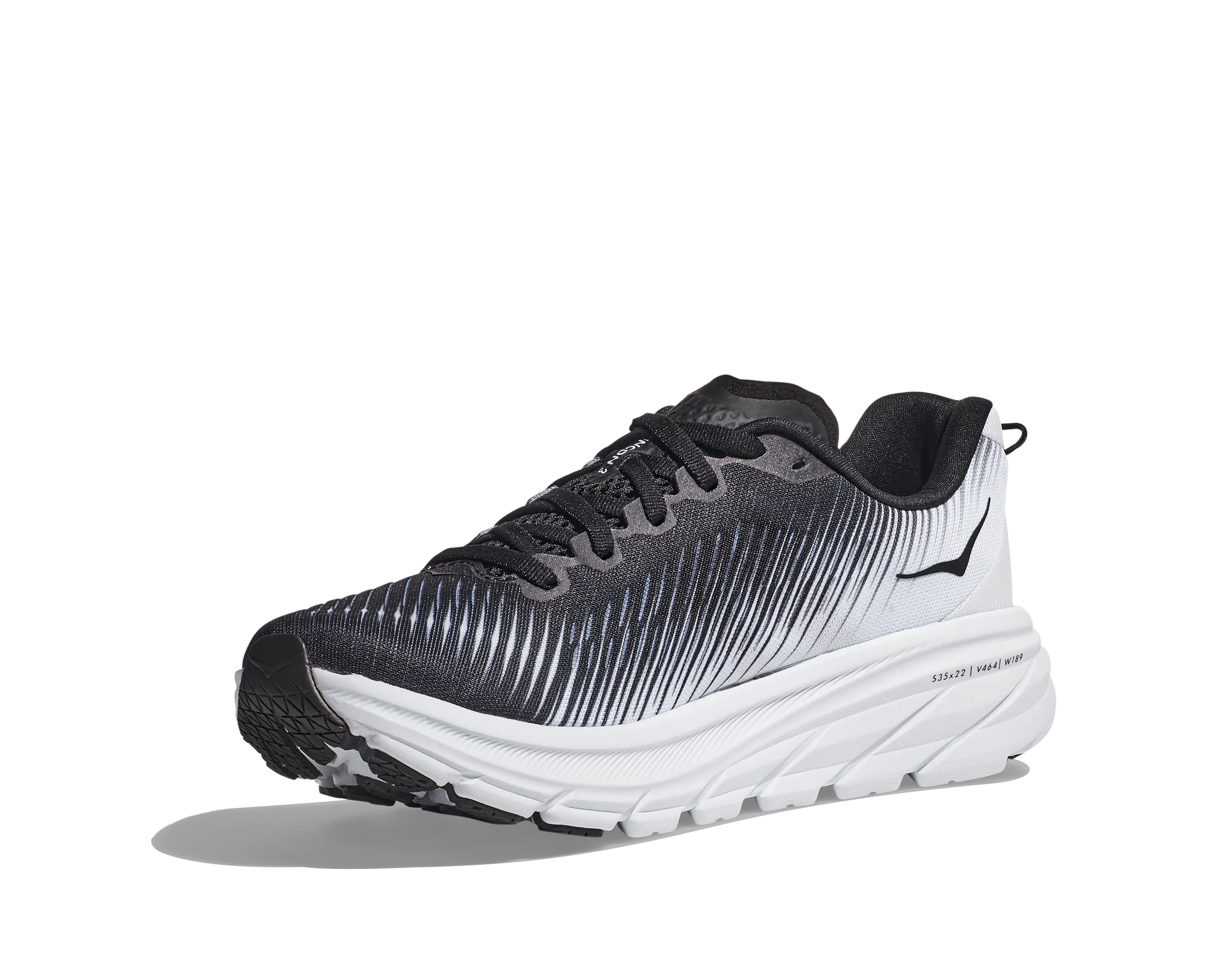 Women's Hoka Rincon 3 Color: Black/White