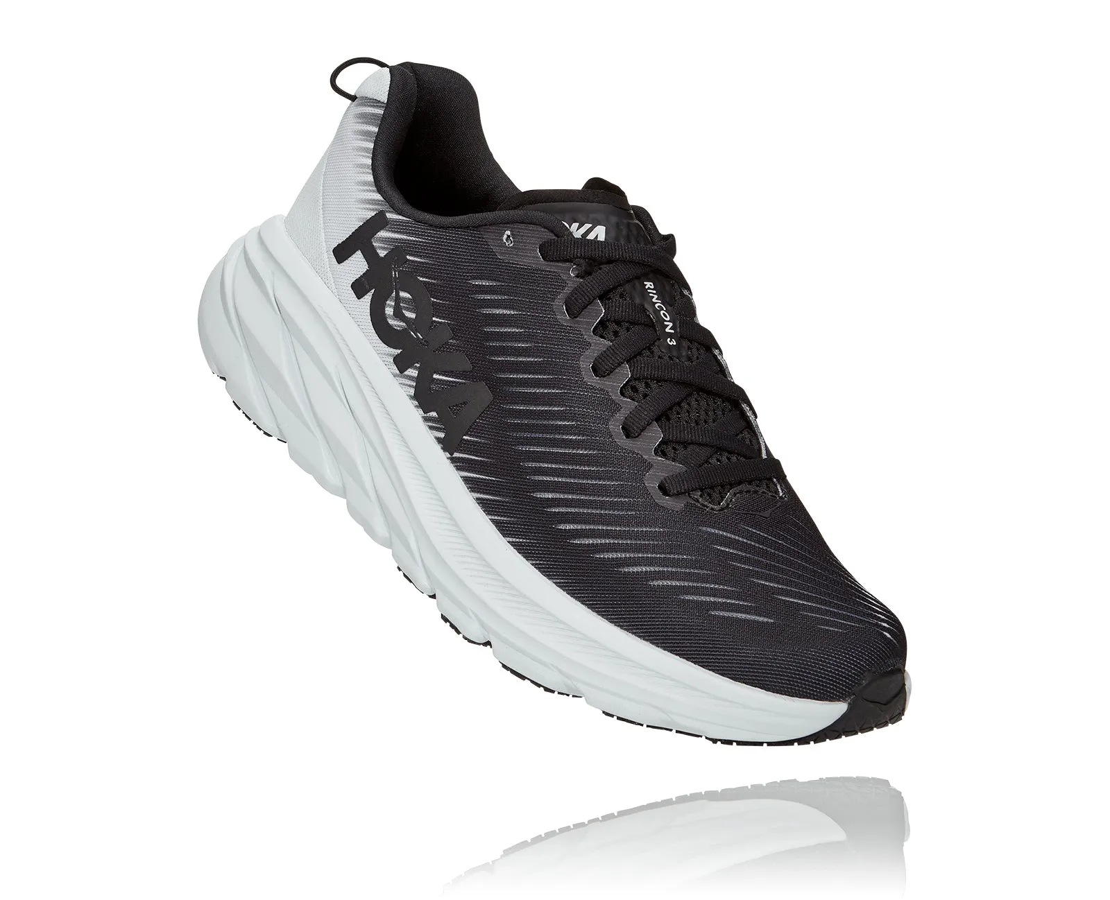 Women's Hoka Rincon 3 Color: Black/White