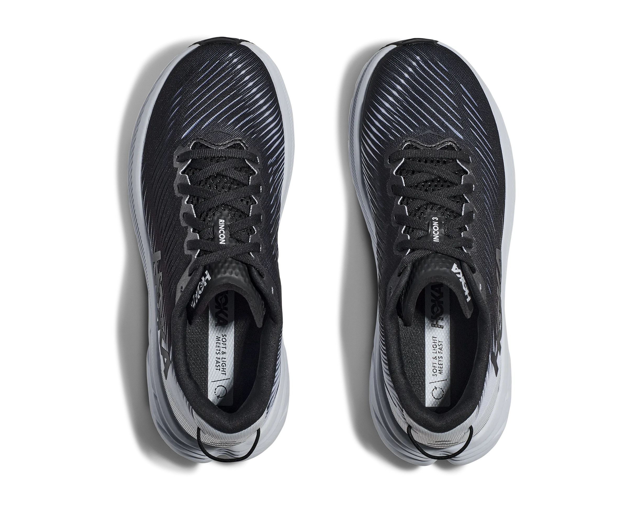 Women's Hoka Rincon 3 Color: Black/White