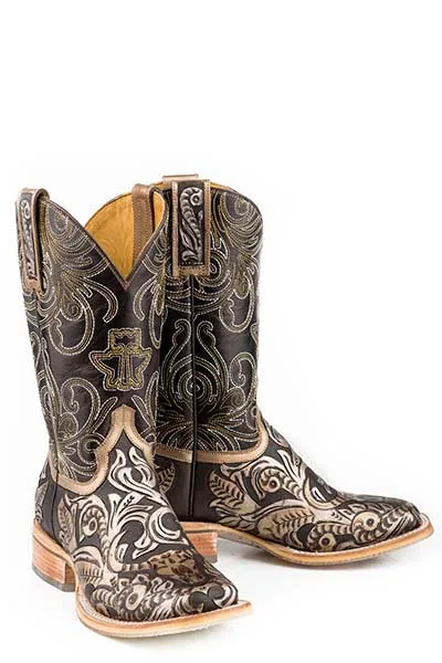 Women's Tin Haul Golden Horns Western Boot #14-021-0077-1413BR