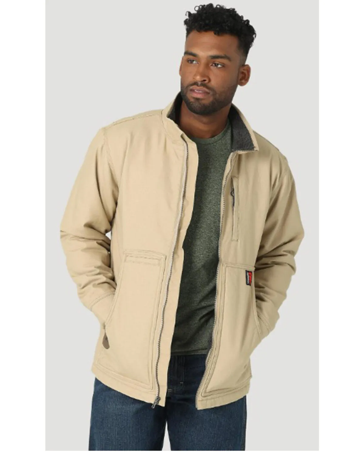 Wrangler RIGGS Men's Tough Layers Sherpa Lined Canvas Jacket