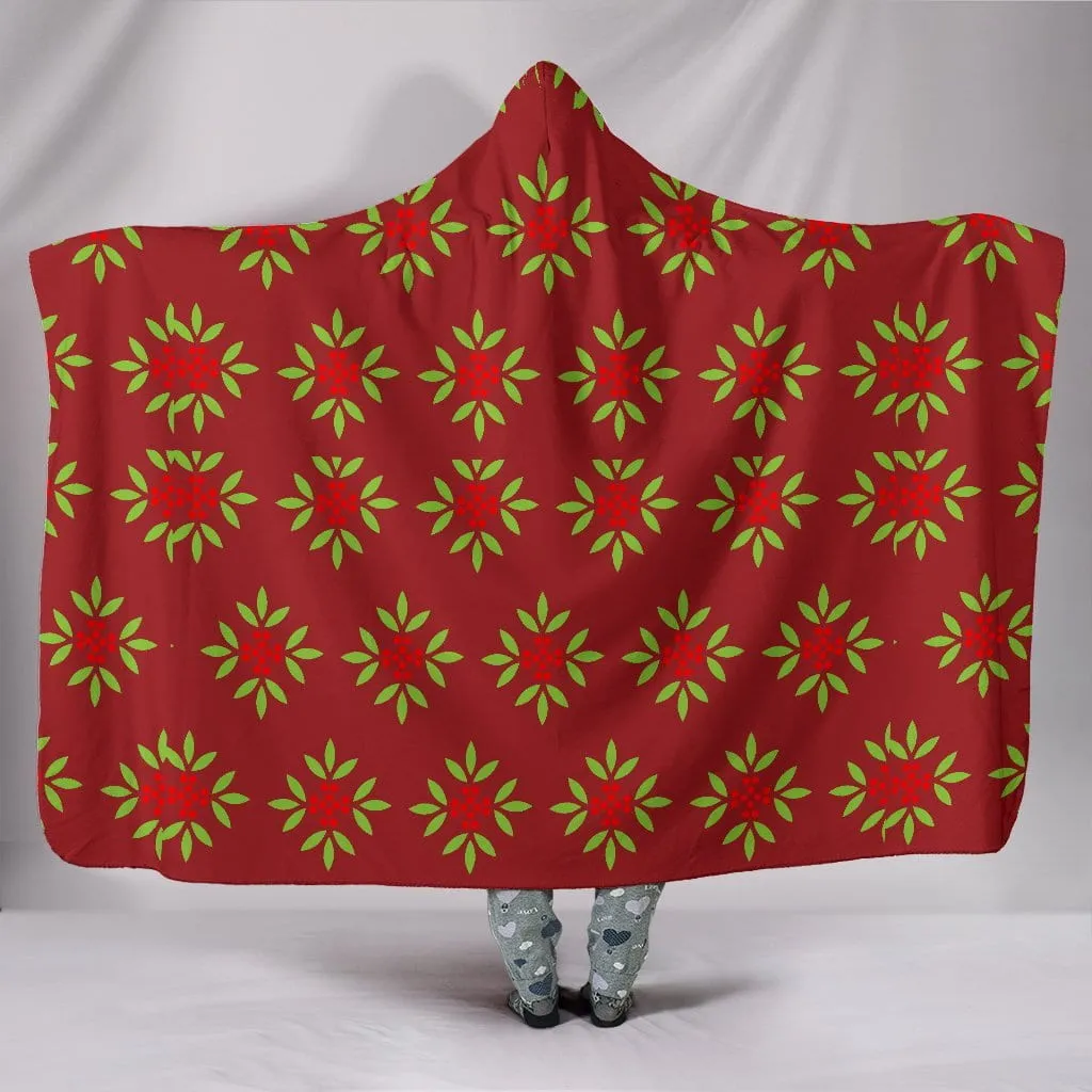 Wrapping Paper Christmas Hooded Blanket