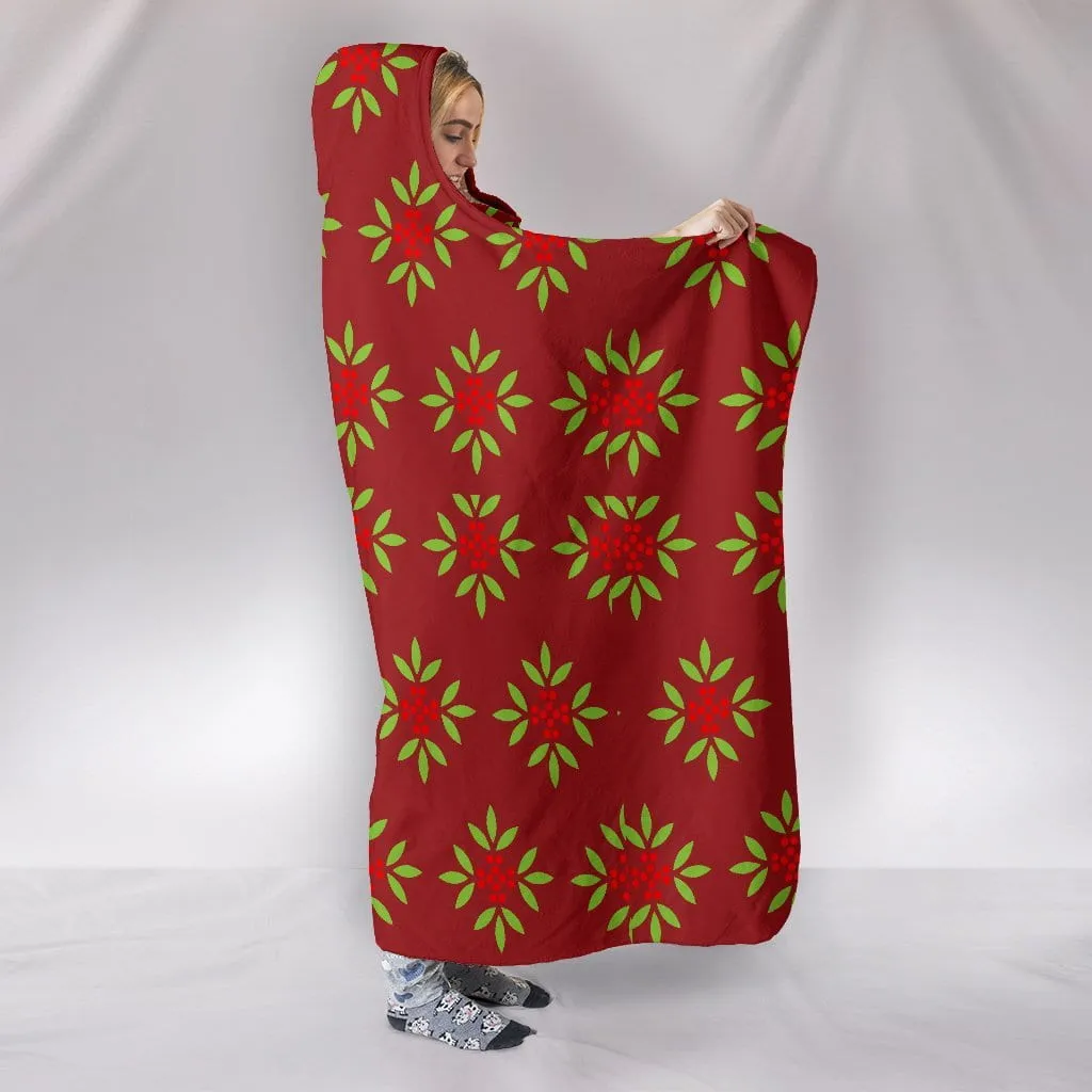 Wrapping Paper Christmas Hooded Blanket