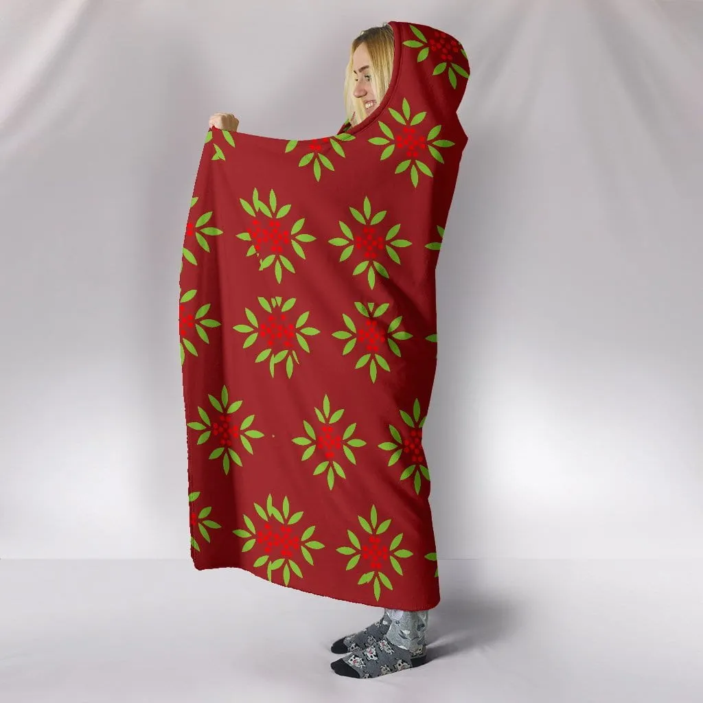 Wrapping Paper Christmas Hooded Blanket