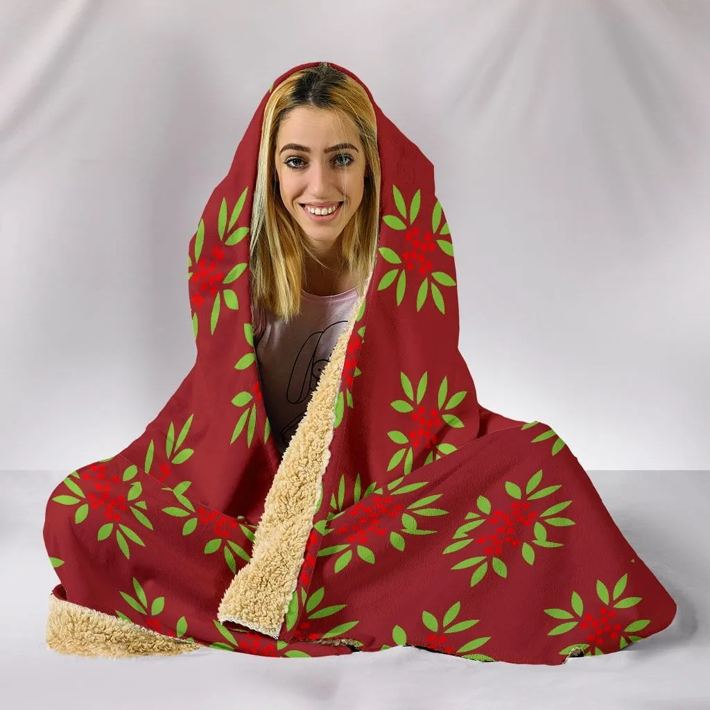 Wrapping Paper Christmas Hooded Blanket