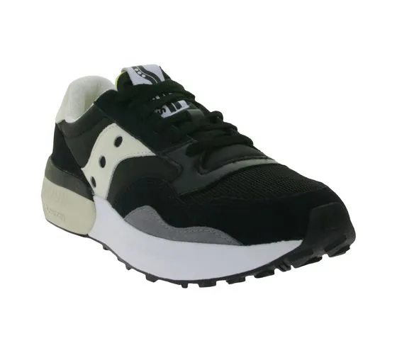 Zapatillas Saucony Jazz Nxt para hombre, zapatillas bajas con contenido de cuero genuino S70790-1 negro/beige