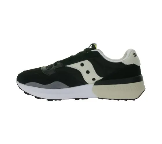 Zapatillas Saucony Jazz Nxt para hombre, zapatillas bajas con contenido de cuero genuino S70790-1 negro/beige