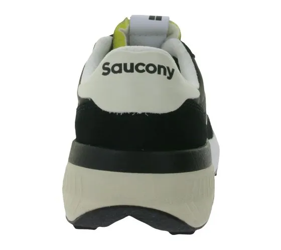 Zapatillas Saucony Jazz Nxt para hombre, zapatillas bajas con contenido de cuero genuino S70790-1 negro/beige