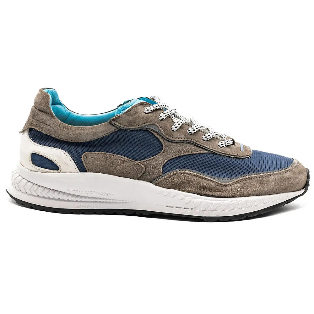 Zelli Sal Suede Calfskin Sneakers Blue / Grey